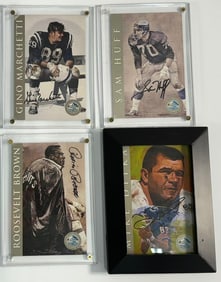 4 Assorted Autographed Sports Memorabilia - Football