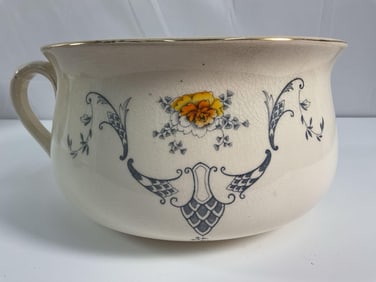 Antique Ceramic Chamber Pot by Devonware Fieldings Stone & Trent England Oban 1301