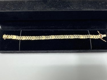14kt Tri-Color Gold Link Bracelet