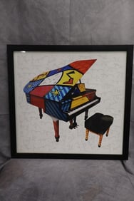 Romero Britto (Brazilian, born 1963) "Art that is music for my eyes" limited ed Giclee