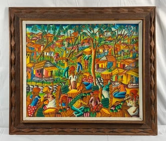 Gerald Laurent (Hatian) Oil On Canvas