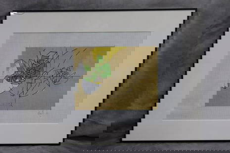 Enrique Castro-Cid (AMERICAN, Chilean, 1937-1992) Mixed Media Original: Geometric art by American/Chilean artist Enrique Castro-Cid. Dimensions: H:16in L:21in
