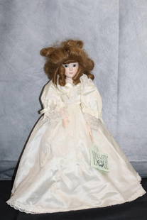 Porcelain Bride Dynesty Doll Wedding Dress Collection: Beautiful collector&#39;s edition. Dynasty Doll imprinted on back. Complete with wedding dress and original tag H:16in