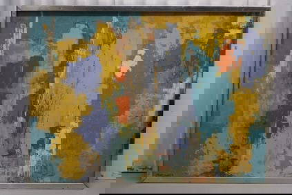 Helen Seasonwein Tract Watercolor: Helen Seasonwein Large tract watercolor signed by the artist. Dimensions: H:27in L:27in