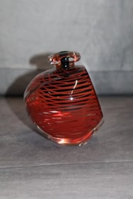 Elegant Hand-Blown Art Glass Perfume Bottle