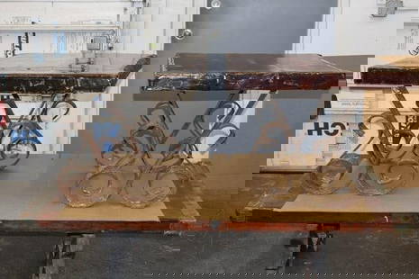 WW2 Liberty Ship Salvage End Tables: A set of wooden end tables made from World War 2 era liberty ship SS Philip P. Barbour. The Liberty class ships were a fleet of cargo ships used by the U.S. Navy to transport troops and war materiel.