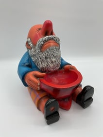 Hand-Painted Begging Clown/Gnome Coin Bank