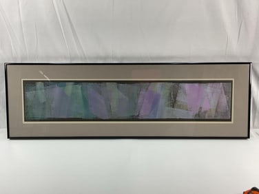 Abstract Framed Matted Lithograph