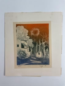 "View" by Amram Ebgi(Israeli, b.1939) lithograph