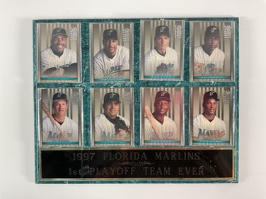 1997 Florida Marlins "1st Playoff Team Ever" Plaque