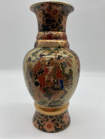 Hand-Painted Japanese Satsuma-Style Vase