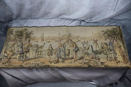 Antique Woven Tapestry - Venice's Grand Canal