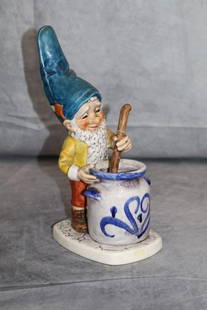 Goebel Gnome Co-Boy: Mike the Jam Maker: Part of a limited collection - Mike is a charmer with his smile and gentle eyes, just happily stirring his jam