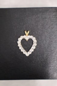 Gold and Dimond Heart Charm