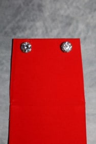 Cubic Zirconia Stud Earrings 14kt. Gold