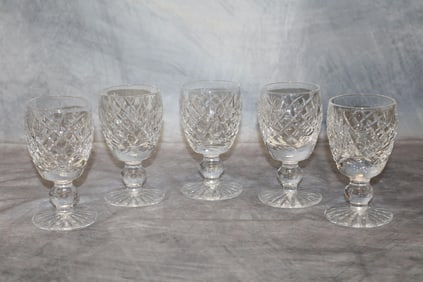 Waterford Crystal 5pc cordial glass set