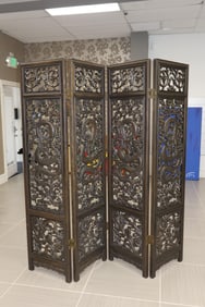 4 panel Chinese Wooden Screen