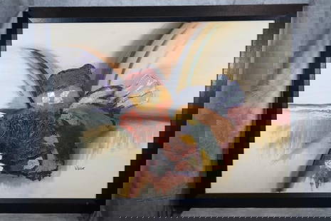 "Uniquely Abstract"- signed Wilcutt: Uniquely darker-toned piece while still being vibrant and abstract. Blending various brush strokes to create depth and movement on the canvas. The lighter backdrop almost gives the illusion of a 3D