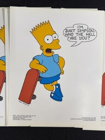 Lot of 10 “Bart Simpson – Who the Hell Are You??? Posters (1990)