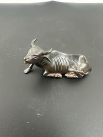 Antique Bronze Figurine of a Chinese Water Buffalo / Ox