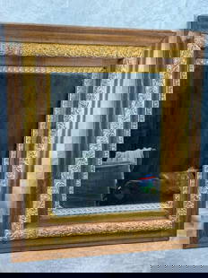 Antique mirror: Antique mirror, H20in L14in approx