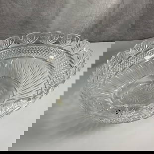 Waterford Crystal Punch Bowl: Waterford Crystal Punch bowl, signed & dated, H6in Dia13in approx