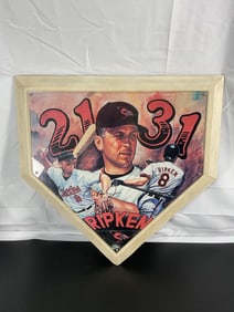 Cal Ripken Jr. Art Piece - Home Plate - COA on Back