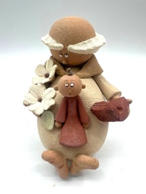 Mother and Child Figurine by Ilalada