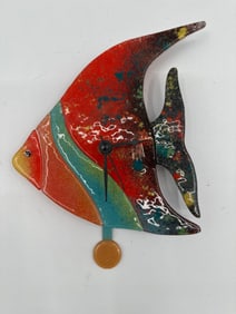 Fused Glass Fish Clock