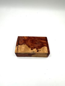 Handcrafted Burl Wood Keepsake Box