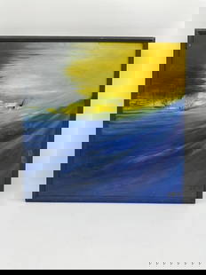Abstract Oil painting signed JPV: Abstract artwork, signed JPV.  Dimensions: H25in L25in