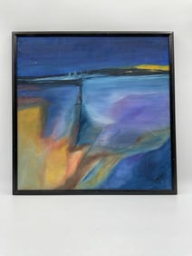 Abstract Oil painting signed JPV