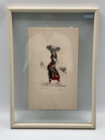 Untitled Abstract Figure by Unknown Artist Lithograph