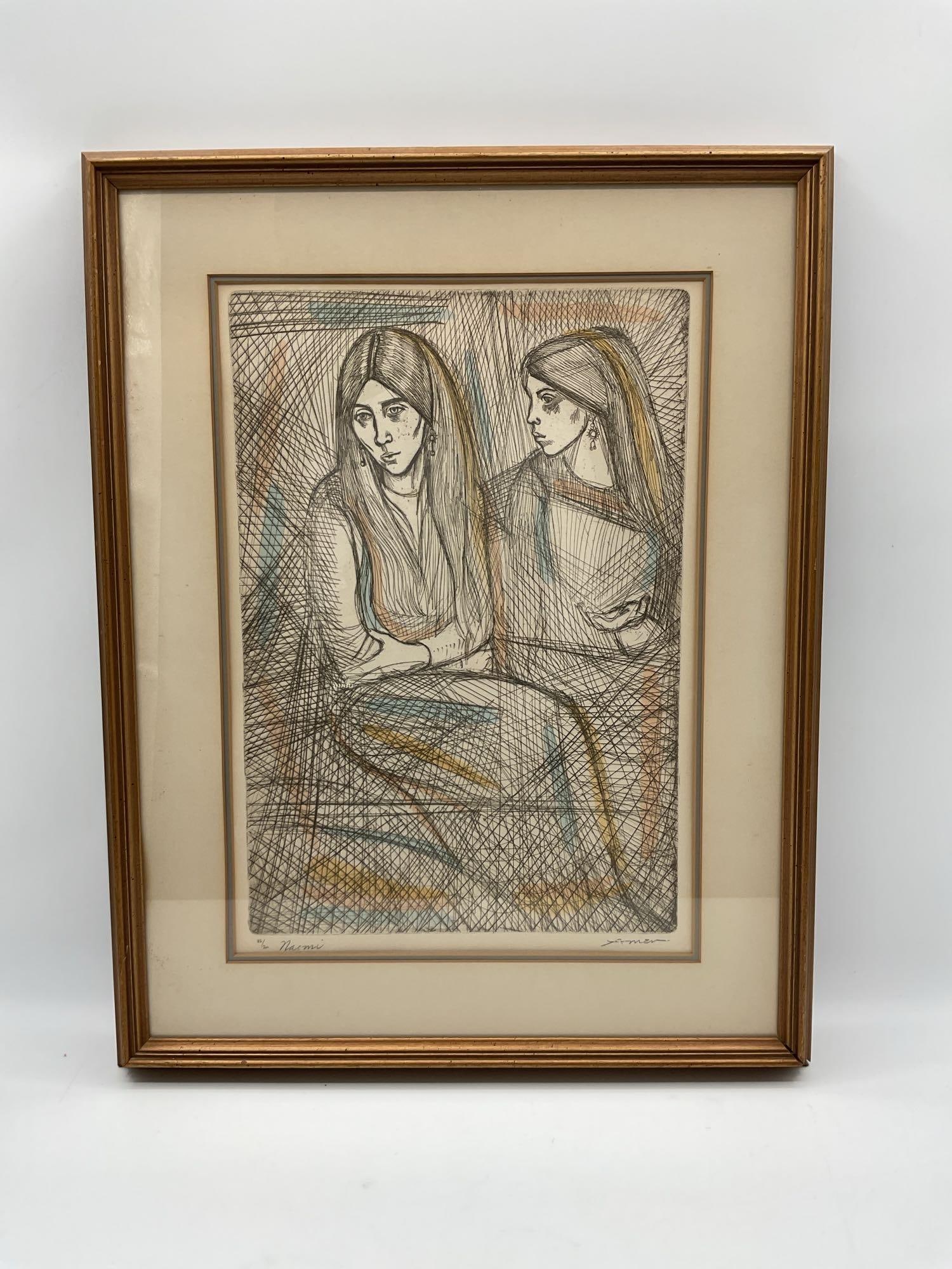 Naomi by Irving Amen(American, 1918-2011) Etching (1 of 4)