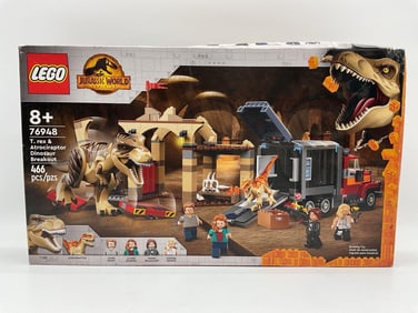 RETIRED LEGO Jurassic World T. rex & Atrociraptor Dinosaur Breakout Set 76948