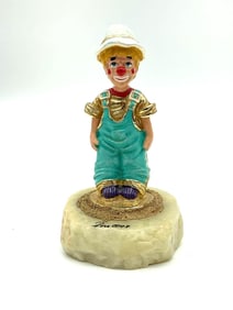 Clown in Blue Overalls by Ron Lee