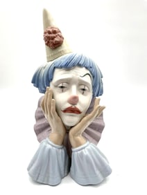 Lladro Sad Pierrot Clown Figurine