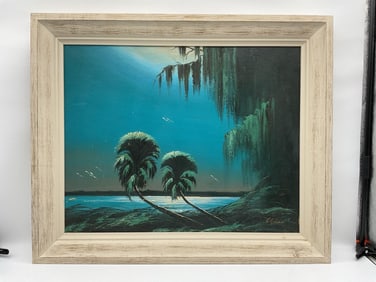 Florida Highwaymen James Gibson (American, b.1938) Oil on Board