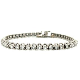 14K White Gold 5.00 Ct. Diamond Tennis Bracelet