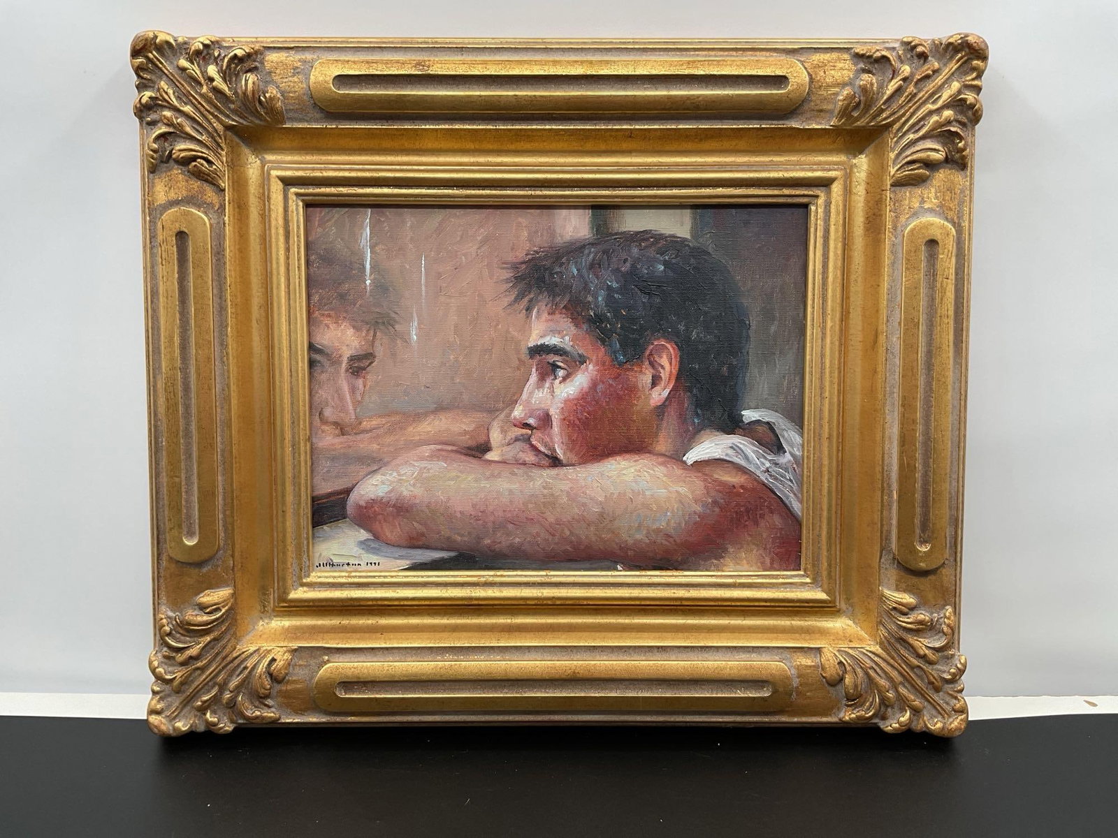 "Reflection (Mario Ruiz)" by Joseph Horton (American) Oil on Linen (1 of 5)