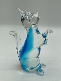 Formia Murano Glass Cat Figurine