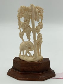 Elephant and Tree Carving