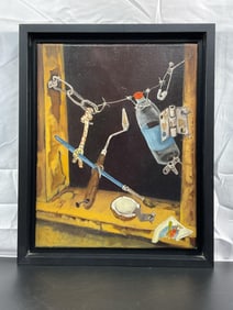 "Vaciando Vacíos" by Carlos Rodriguez (Cuban) Oil on Canvas