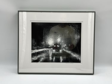 "Car in Rain" by Leonard Feldman( NY, 1928-2022) photography