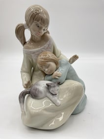 Lladro Sisters with Cat Figurine 1534