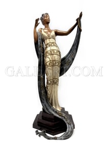 Erte 'La Coquette' Bronze Statue