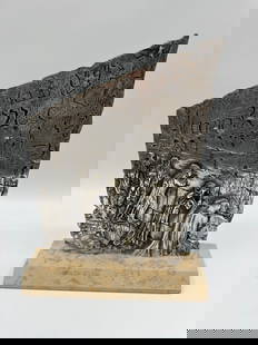 "The Wailing Wall" by Salvador Dali (Spain, 1904-1989) Sculpture: Description: Limited edition sculpture by master Spanish artist Salvador Dali, depicting the wailing wall in Jerusalem. This piece was part of the private collection of FRANK SINATRA who was given the
