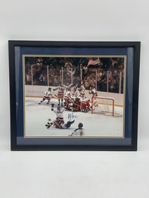 Mike Eruzione signed Miracle on Ice Photograph with JSA authentication