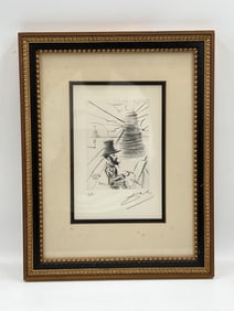 "Toulouse Latrec" by Salvador Dali (Spain, 1904-1989) Etching