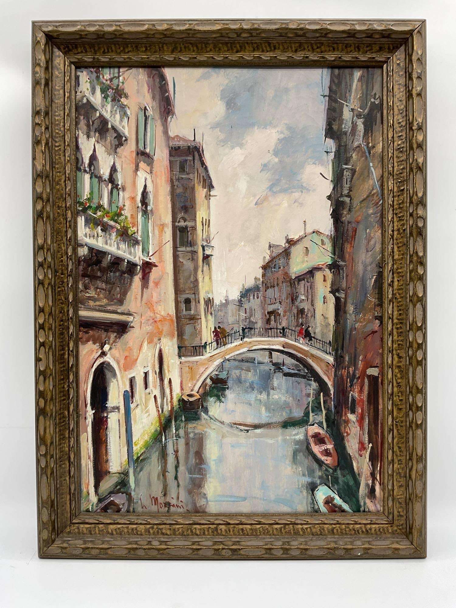 Venetian Bridge Scene by L Mazzini (1 of 3)